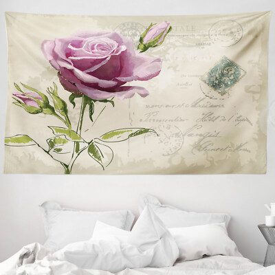 Rose Mikrofaser Breiter Wandteppich Vintage Delicate