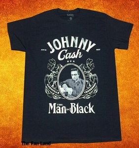johnny cash man in black t shirt