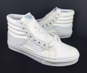 NEW Vans SK8 Hi Top Blanco White Slim Shoes Sneakers Mens Womens