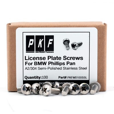 Stainless Steel License Plate Screws For BMW | Qty 100