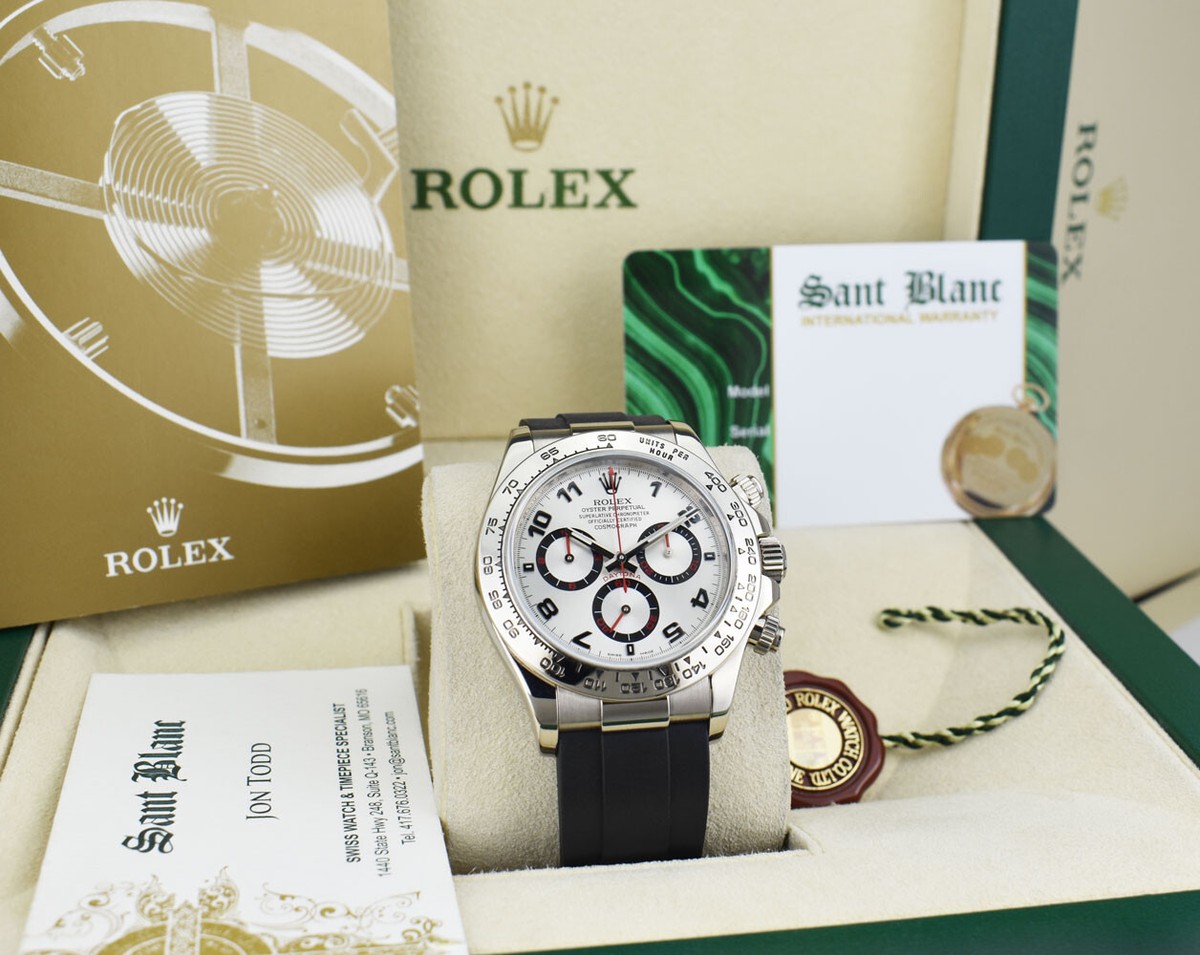 msk キウイつる Rolex Daytona White Gold 116519 | Stock 63611 | SwissWatchExpo