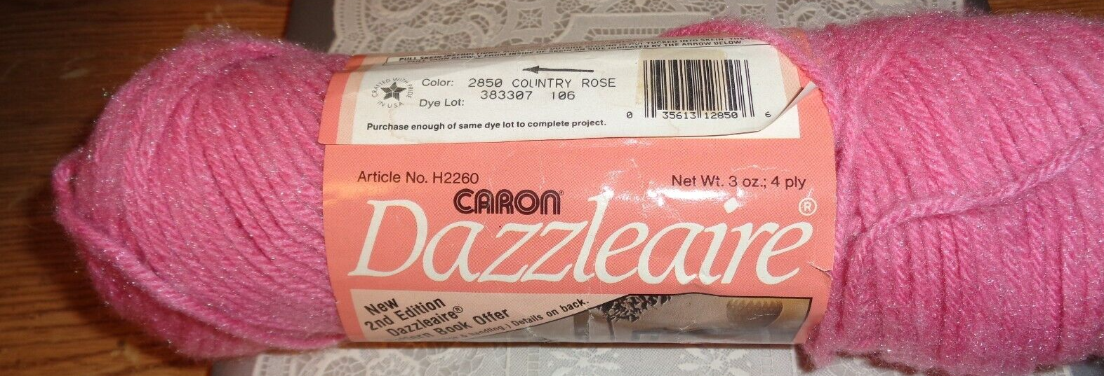 Dazzleaire Yarn in the colors of Wheat and Country Rose eBay