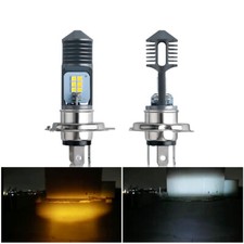 For Motorcycle H4 Front Light Bulbs LED High Low Beam Bright Headlight DRL Light