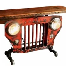 Antique Industrial Table Model Steampunk Style - Retro Home Office Decor