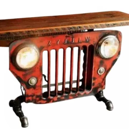 Antique Industrial Table Model Steampunk Style - Retro Home Office Decor