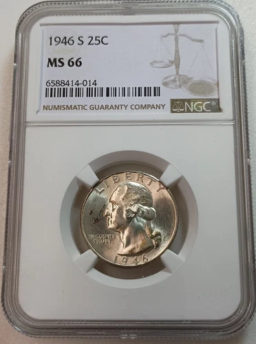1946-S Washington 25c Quarter NGC MS66 #6588414-014