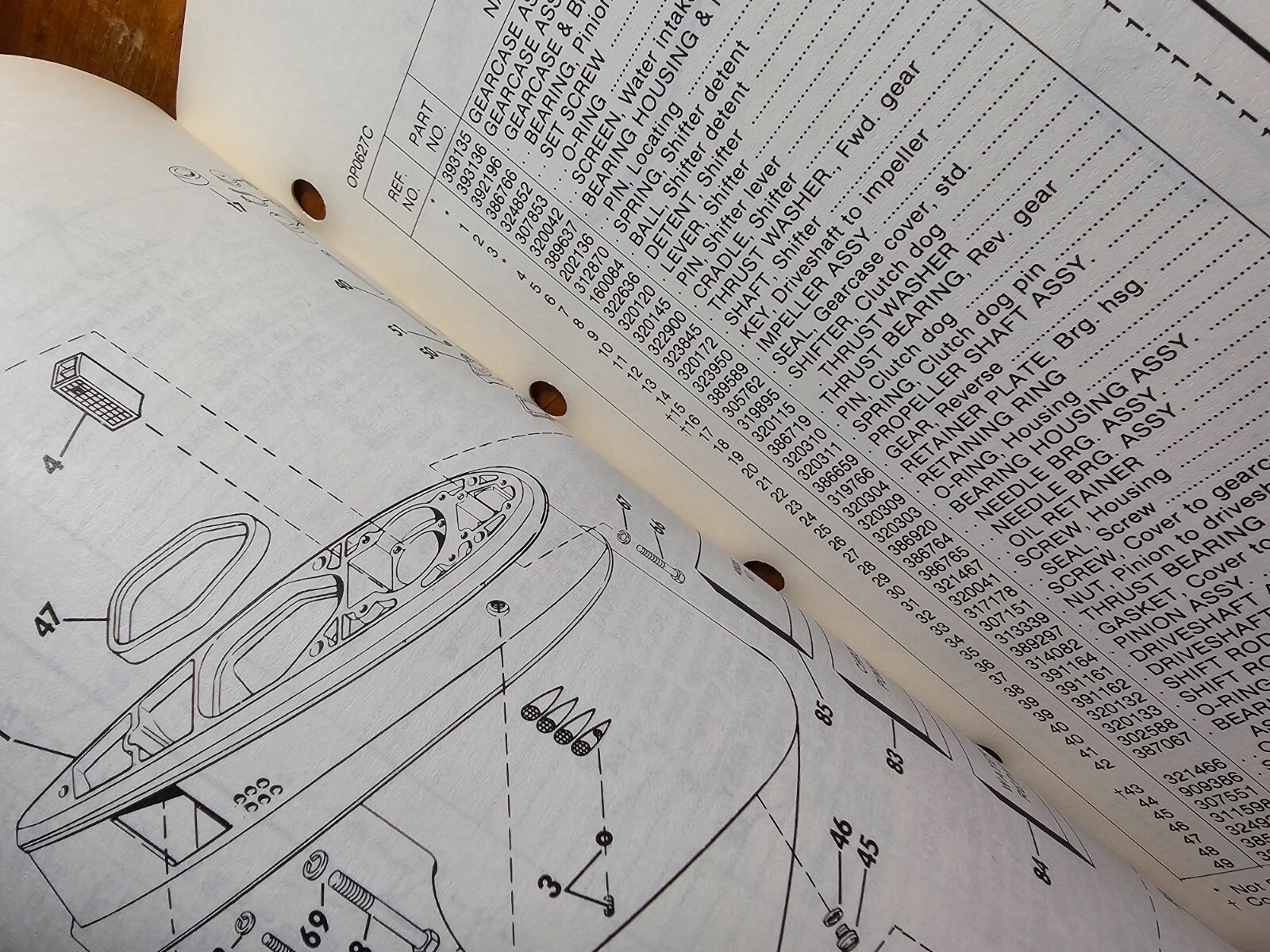 OMC Johnson Evinrude 50 60 HP Outboard Parts Catalog Manual 392973 1982