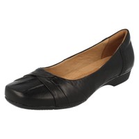 'ladies Clarks' Rounded Toe Slip On Flat Shoes - Blanche Fria 'ladies Clarks' Rounded Toe Slip On Flat Shoes - Blanche Fria