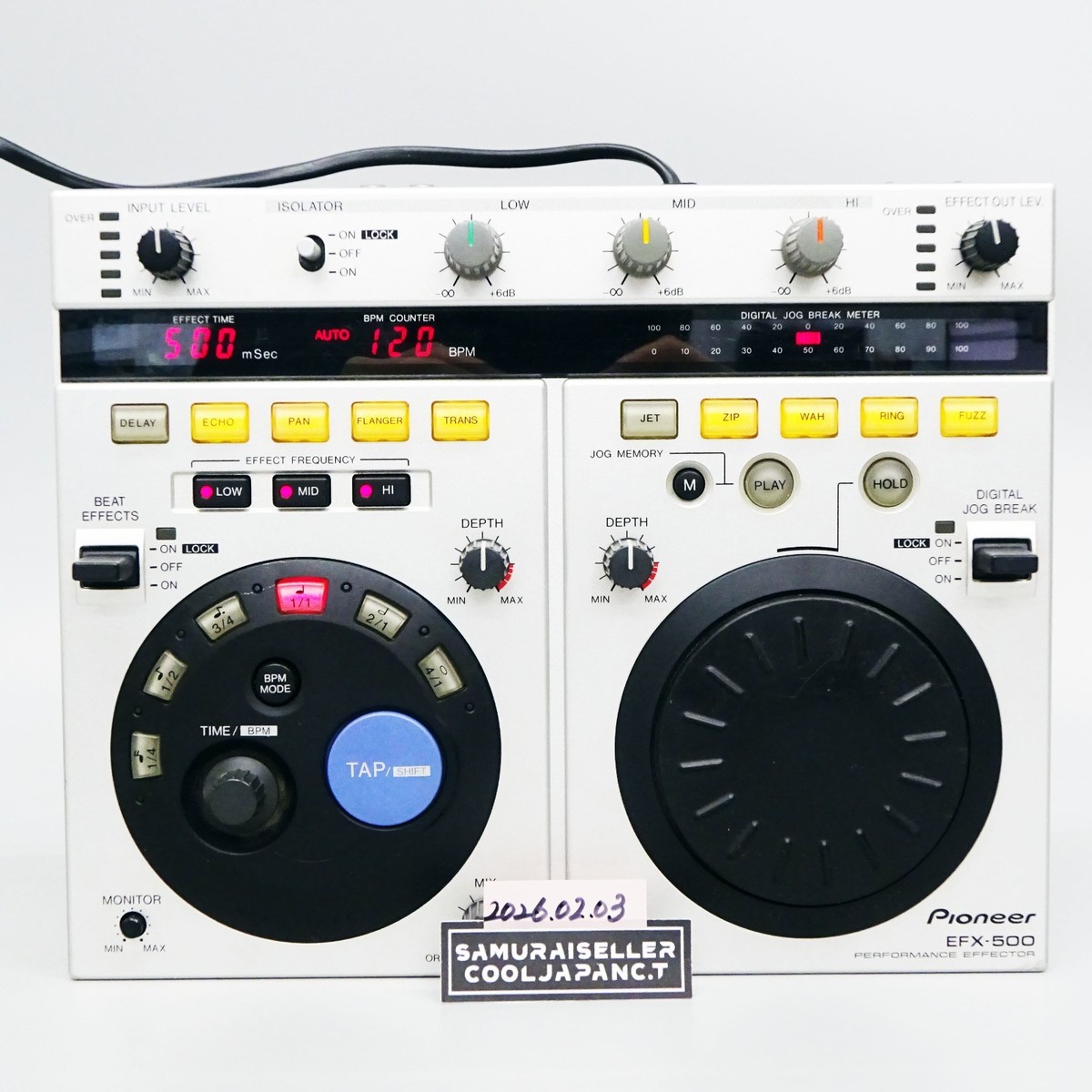 Pioneer EFX-500 DJエフェクター Pioneer EFX-500 DJ Turntable Mixer Controller Effector Silver