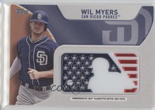 2017 Topps MLB Independence Day Silhouetted Batter Logo Wil Myers Patch 0dk