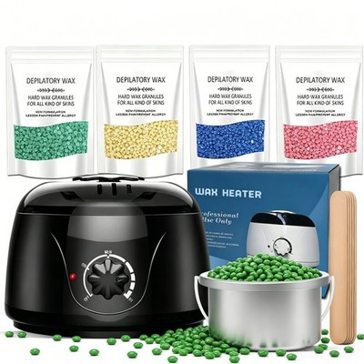 Professional Wax Warmer Heater Hair Removal Depilatory Waxing Kit Beans Sticks