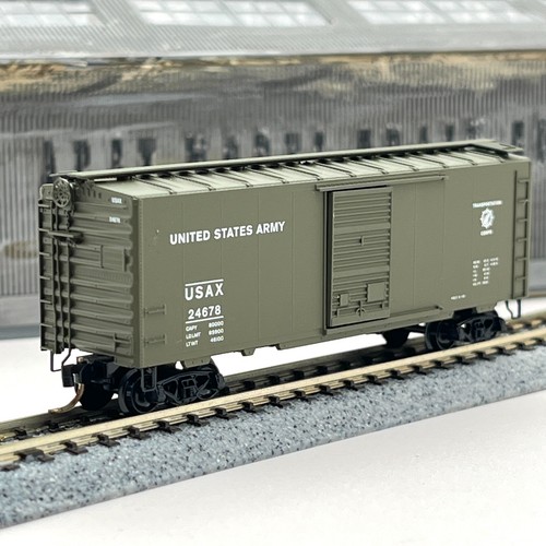 Micro-Trains escala N 20456 ejército de los Estados Unidos 40 ft vagón de carga estándar USAX 24678 | Zustand: Used