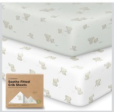 KeaBabies 2-Pack Fitted Crib Sheets for Boys, Girls, Baby - Soft Bamboo Viscose