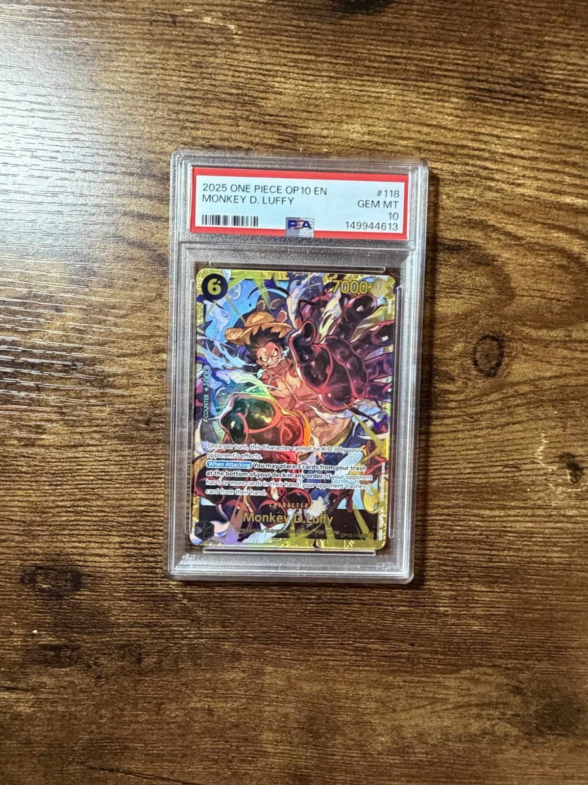 Monkey D. Luffy 2025 One Piece Royal Blood OP10-118 PSA 10