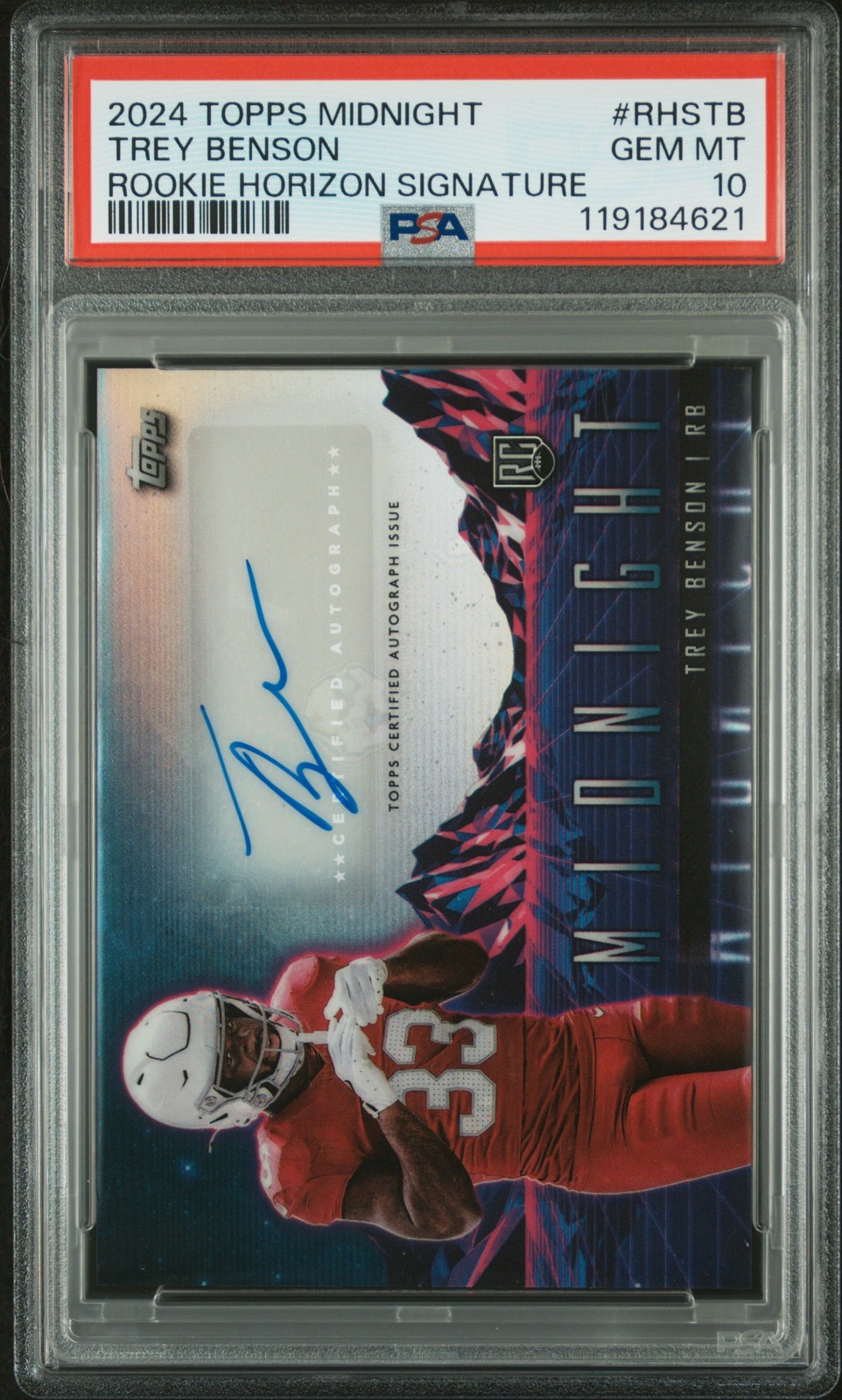 Trey Benson Topps Midnight Rookie Horizon Signatures #RHSTB Base