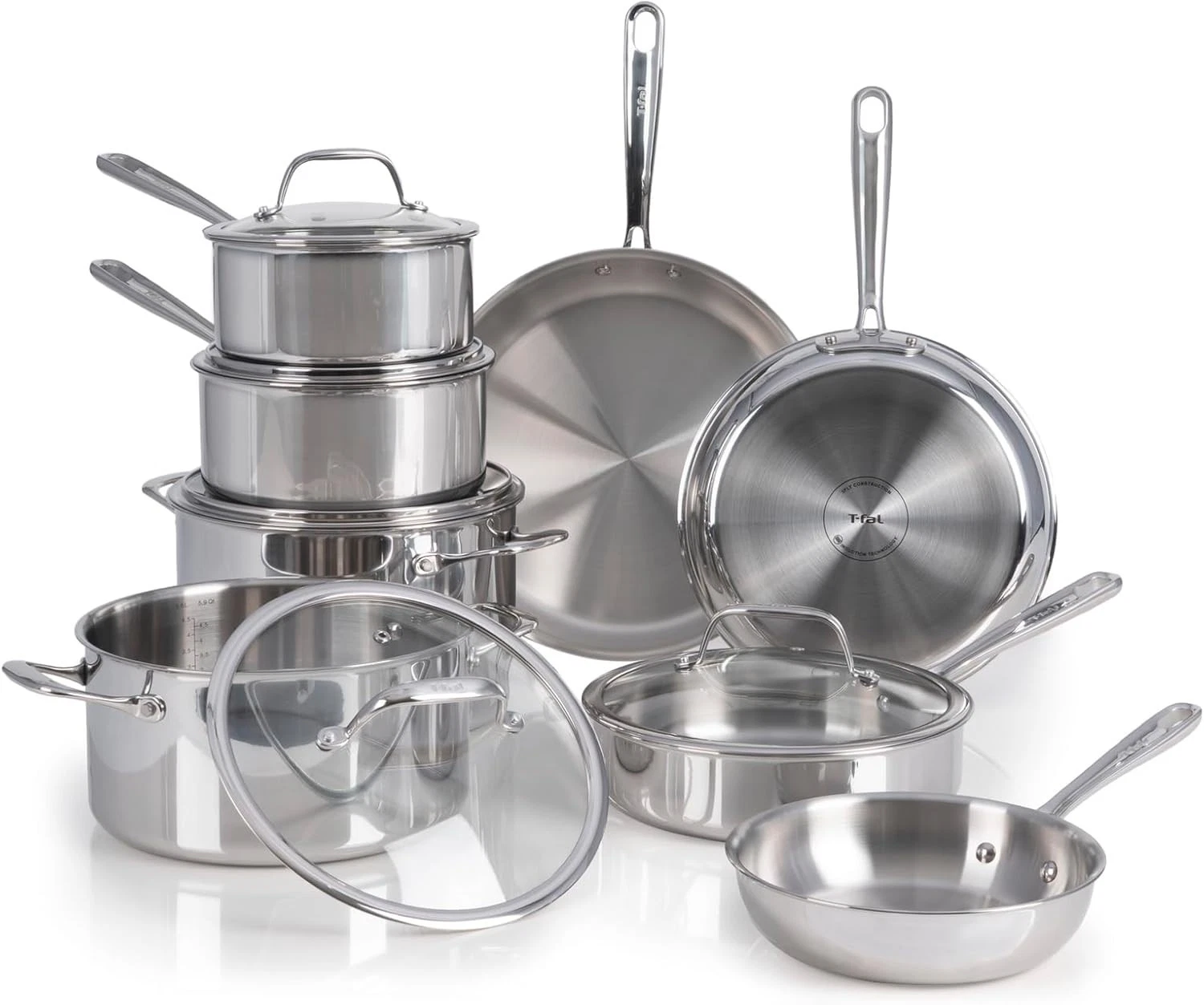 T-fal Pro Tri-Ply Stainless Steel Cookware Set 13 pc, Induction, Oven Safe, 500F
Opens in a new wind