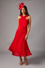 Coast Flame Red Midi Dress Womens Occasion Dresses