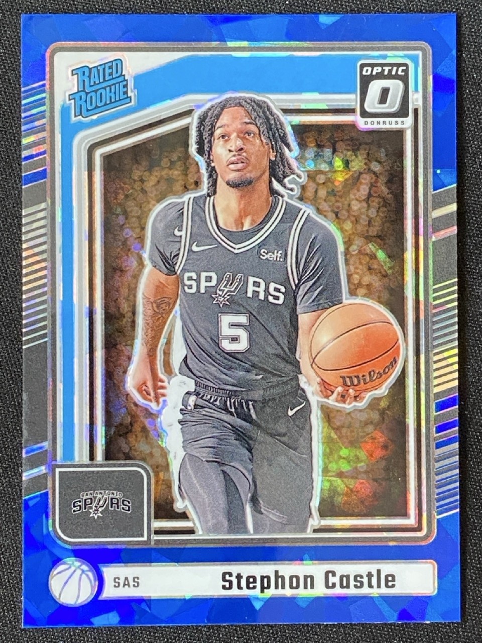Stephon Castle 2024-25 Donruss Optic Rated Rookie Preview Blue Ice RC #P-244