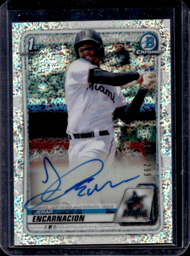 2020 Bowman Jerar Encarnacion Chrome Auto 1st Speckle Refractor #/299