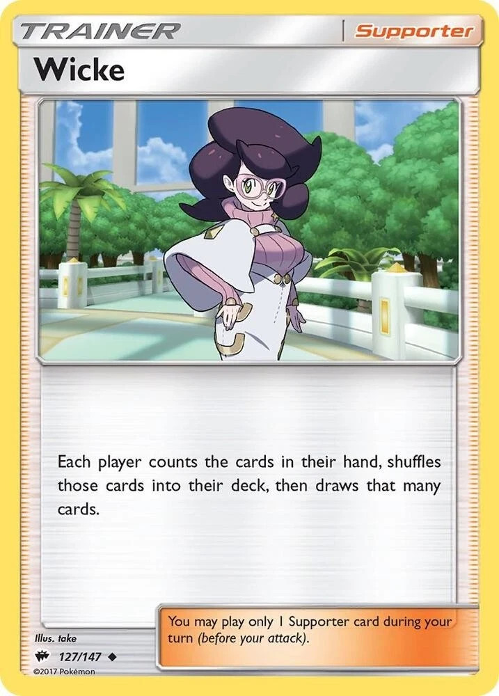 Pokemon WICKE Sun & Moon Burning Shadows 127/147 NM/Mint PACK FRESH