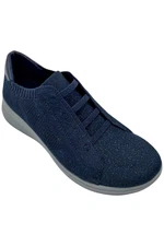 Bzees Women's Golden Knit Slip-On Sneaker Navy
