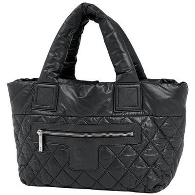 Chanel Coco Cocoon Small Tote Bag Nylon Black A48610 Used