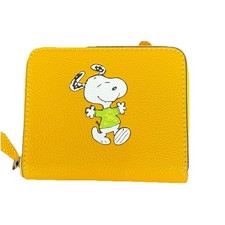 COACH x PEANUTS Small Zip Around Wallet Signature Snoopy CE869 NWOT