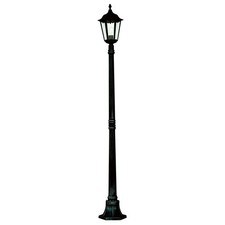 1 Light IP44 Aluminium Black Street Garden Outdoor Pathway Waterproof Post Lamp