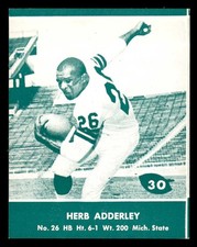 1961 LAKE TO LAKE # 30 HERB ADDERLEY PACKERS EX-MT 553564 (KYCARDS)