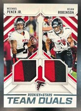 2025 Rookies & Stars Bijan Robinson Michael Penix Jr. Team Dual Patch /49 Falcon