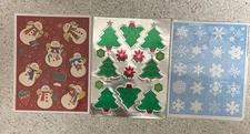 Vintage 1980’s 90’s Hallmark Christmas Sticker Sheets Lot of 3 Razzle Dazzle