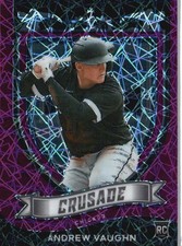 2021 Panini Chronicles #15 Andrew Vaughn Crusade Purple Velocity