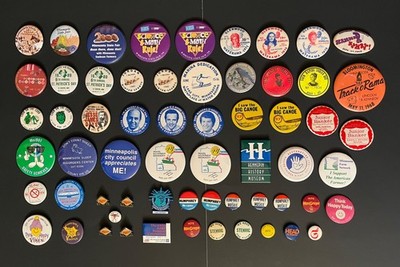 Minnesota festival State Fair town day business Twins Vikings pinback button lot