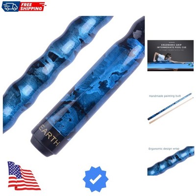 58'' Pool Cue/Pool Stick Ergonomic Design Hardwood Canadian Maple 13mm Tip 18-...