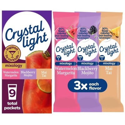 Crystal Light Mixology Variety Pack 9ct Low Calorie Drink Mix Cocktails