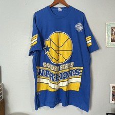 VTG 1989 Golden State Warriors All Over Print T-Shirt Salem Sportswear XXL