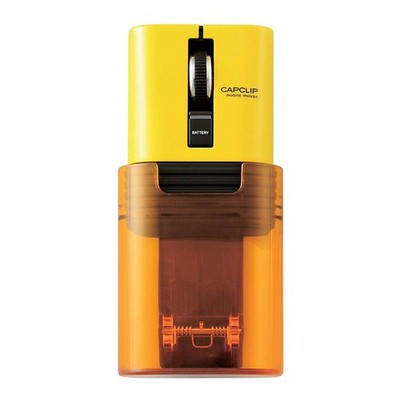 ELECOM MCC2S Bluetooth Mouse Small Yellow Quiet 3 Button CapClip Ready