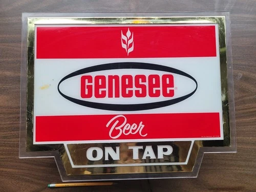 Vintage Genesee Beer Light-Up Wall Sign Plastic Tested Working