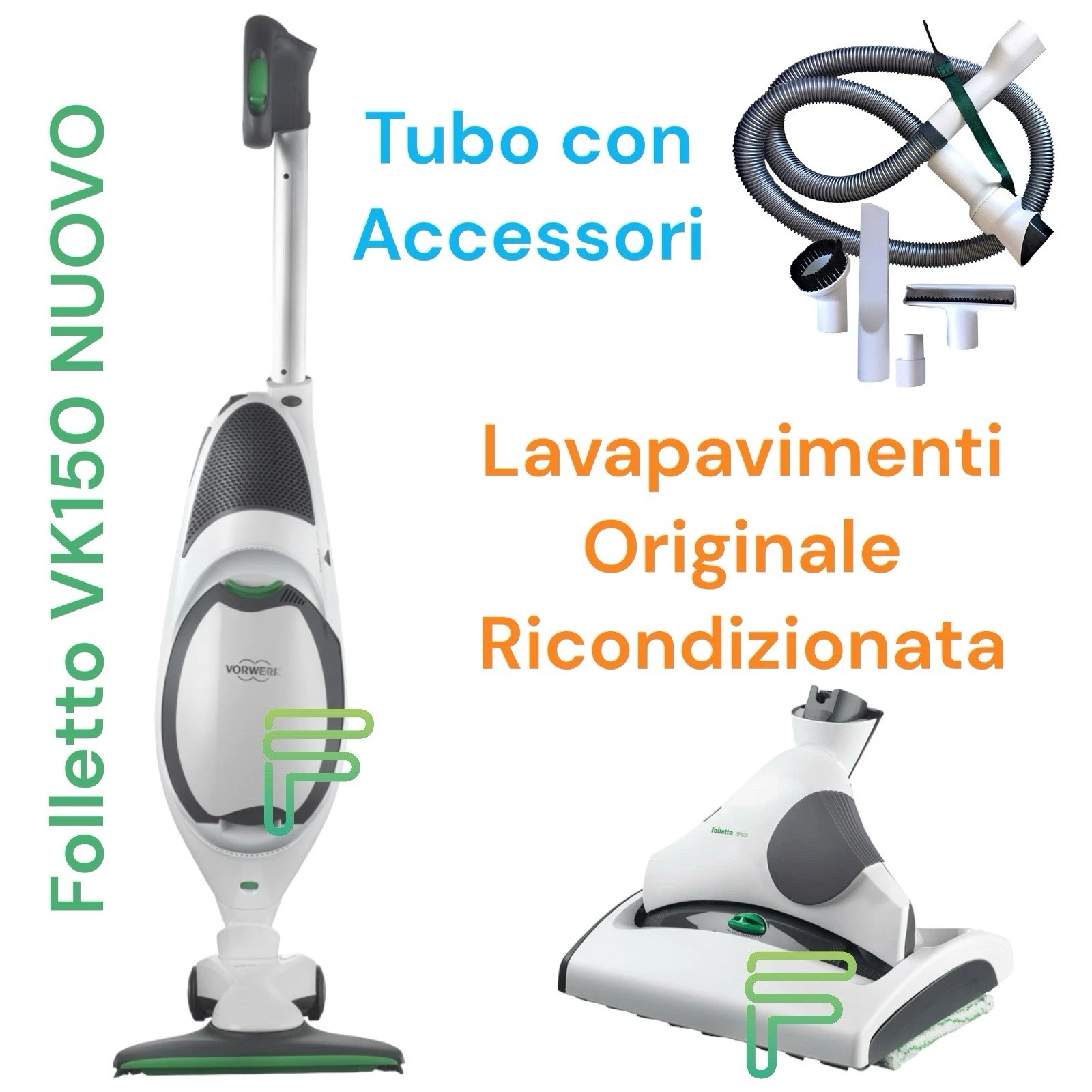 folletto vk150 ricondizionato con lavapavimenti sp530 completo