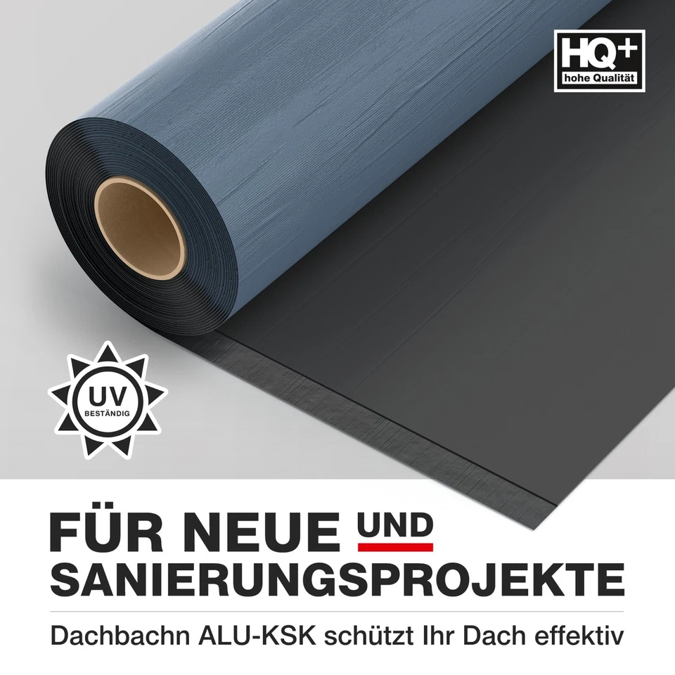 Selbstklebende ALU-KSK Dachbahn Dachfolie Bitumendachbahn Anthrazit – 5 m² - Bild 2 von 4