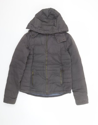 Damenjacke UK Größe S Regular FatFace Grau Baumwollmischung