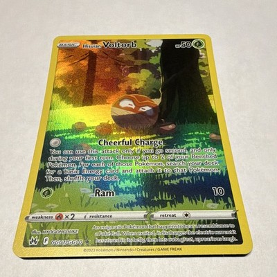 Pokemon TCG Hisuian Voltorb GG01/GG70 Crown Zenith UR Holo 50 HP Alt art