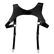 Leather Suspenders Stylish Shoulder Chest Harness Thick Sturdy