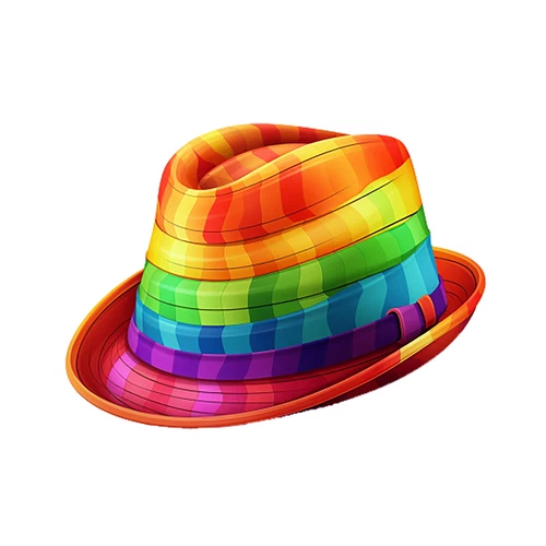 LGBTQ Rainbow Heart Love Fedora Trilby Pride Self Adhesive Vinyl Sticker
