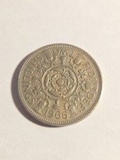 1966 Great Britain 2 Shillings Florin Coin - Lot BT840