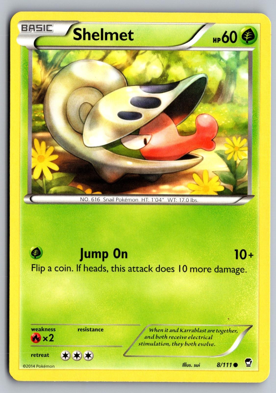 Shelmet 8/111 Common Furious Fists Pokemon Lightly Played