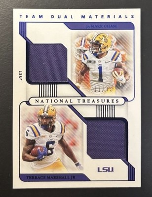 🔥National Treasures /75 Team Dual Materials Ja'Marr Chase, Terrace Marshall Jr.