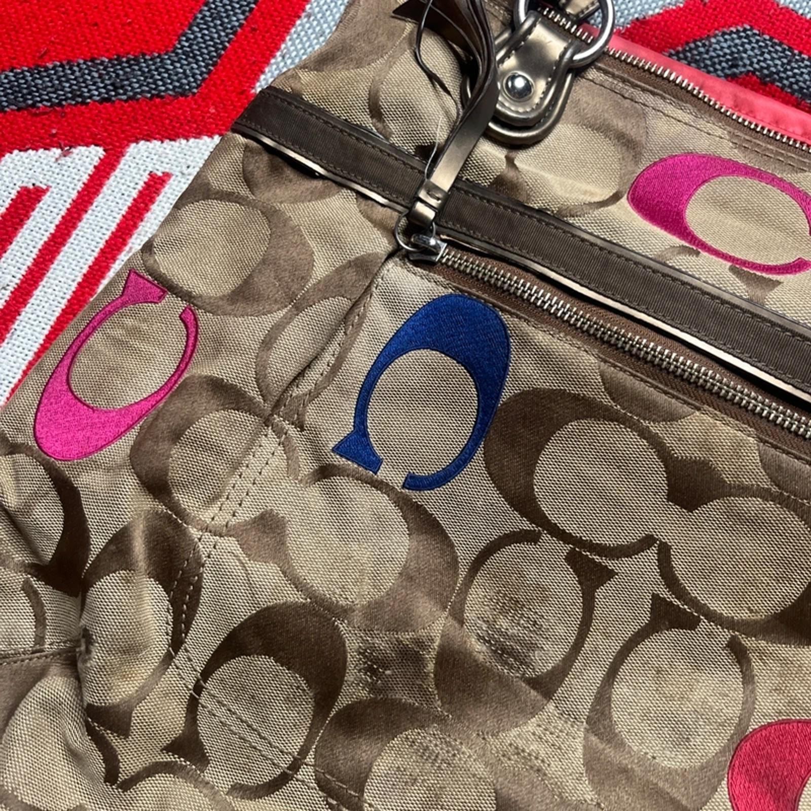 Vintage Coach Y2K Women’s Canvas Large Handbag image 2