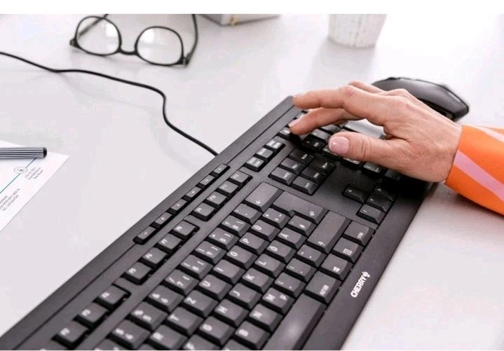 CHERRY JK8500EU2 Stream 104-key SX Scissor Mechanism Wired Keyboard - Black - Image 3 of 4