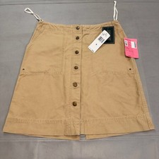NEW Lauren Ralph Lauren Button Front Mini Skirt Earthtone Equestrian Y2K 6-5706